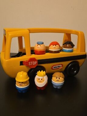 Vintage Little Tikes People And School Bus